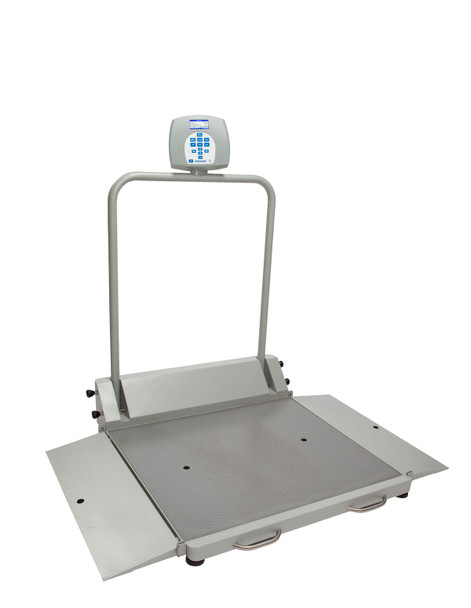 2610KG-BT Pelstar LLC/Health O Meter Professional Scales Digital Wheelchair Dual Ramp Scale with Folding Ramps and Pelstar Wireless Technology, Capacity: 454 kg, Resolution: 0.1kg, Platform Dimension: 32 1/4 in. W x 36 in. D, Ramp Size: 32 1/4 in. W