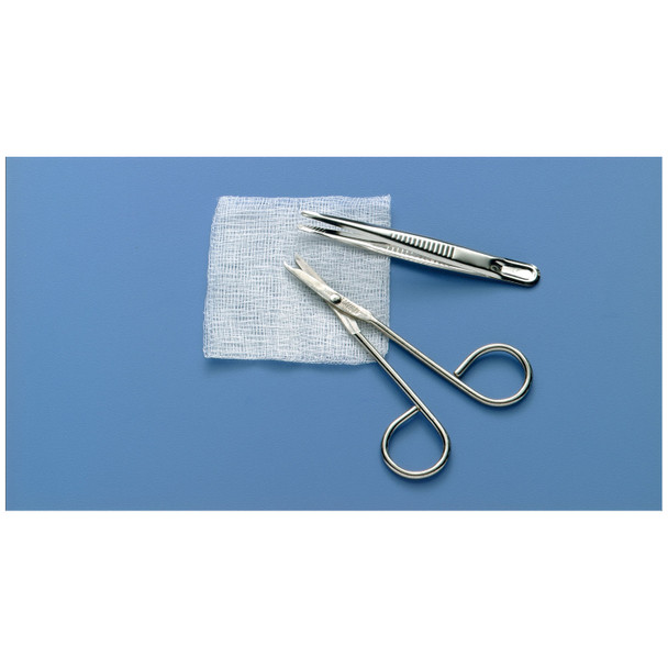 Busse Hospital Disposables, Inc. 718 Suture Removal Set, Metal Forceps, 4in., Sterile, Sterile, 50/cs (90 cs/plt) , case