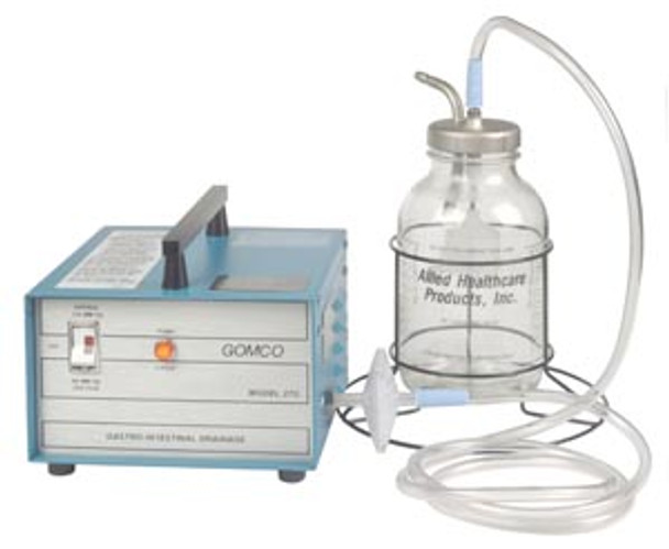 01-22-0270 Allied Medical LLC Tabletop Gastric Drainage Aspirator, Model 270 with (1) 1200mL Glass Canister, 115V/ 50-60Hz