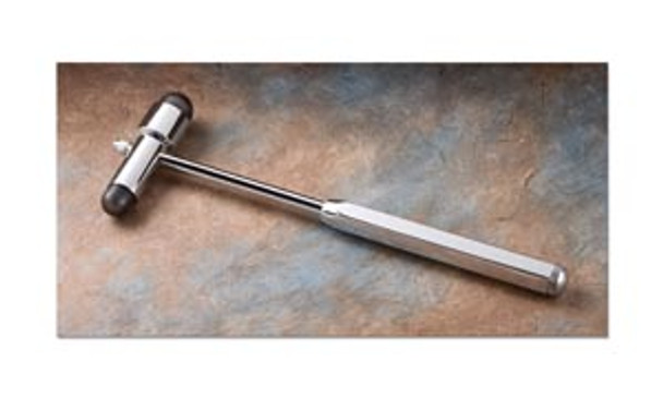 American Diagnostic Corporation 3691 Buck Hammer, 7¼in., Chrome Plated Handle, 2 Sided Rubber Head, Handle Conceals in.screw-inin. Brush, Needle Contained Within The Head , each