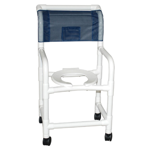 MJM International Corp. E118-3TW Echo Shower Chair, 18\in. Internal Width, 3\in. Twin Casters, 250 lb Capacity , each