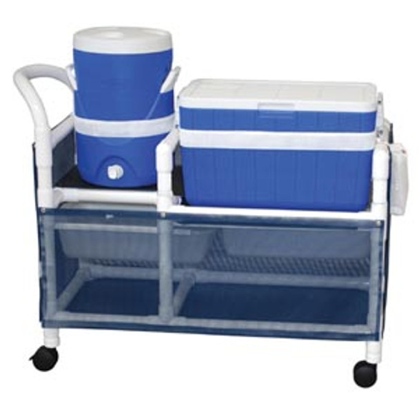 MJM International Corp. 830 Hydration/ Ice Cart, 48 Qt Ice Chest, 5 Gal Water Cooler, Skirt Cover & panels , each