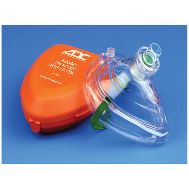 American Diagnostic Corporation ADSAFE™ 4053 CPR Valve Mask Resuscitator In Case, Orange (US Only) , each
