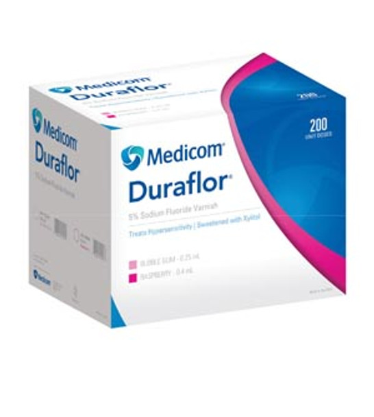 Medicom, Inc. 1011-BG200 Sodium Fluoride Varnish, Bubble Gum, 0.25mL Unit Dose, 200/bx (Not Available for sale into Canada) , box