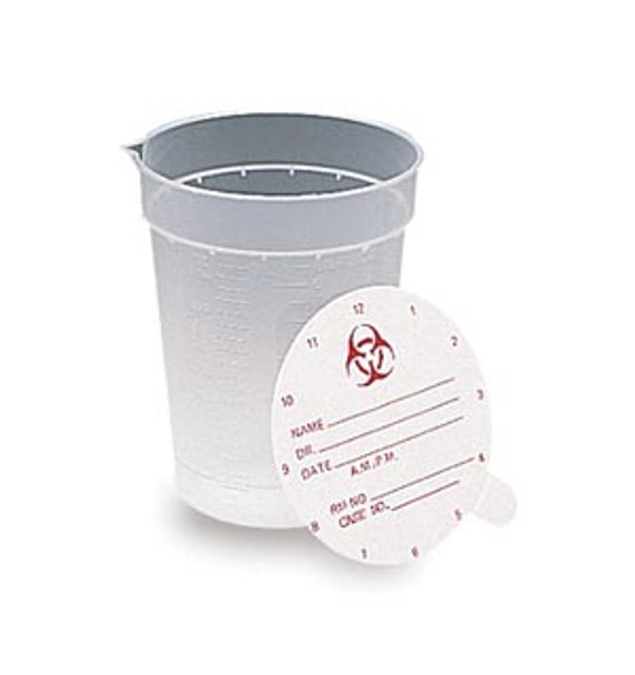 Medegen Medical Products, LLC M4630 Specimen Container, 6½ oz, Pour Spout without CID, Polystyrene, Latex Free (LF), Disposable, Single Patient Use, 25/bg, 20 bg/cs , case