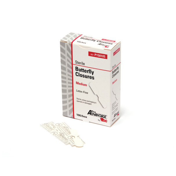 Pro Advantage ADVANTAGE® P150105 Medium Butterfly Wound Closure, 100/bx, 12 bx/cs , case