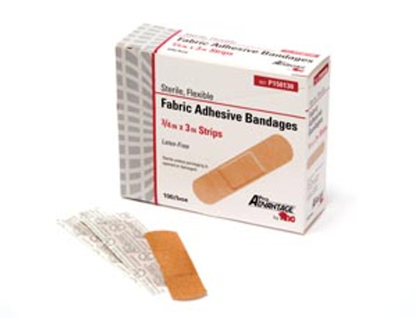 Pro Advantage ADVANTAGE® P150130 Adhesive Bandage, Strips, ¾in. x 3in., 100/bx, 12 bx/cs (200 cs/plt) , case
