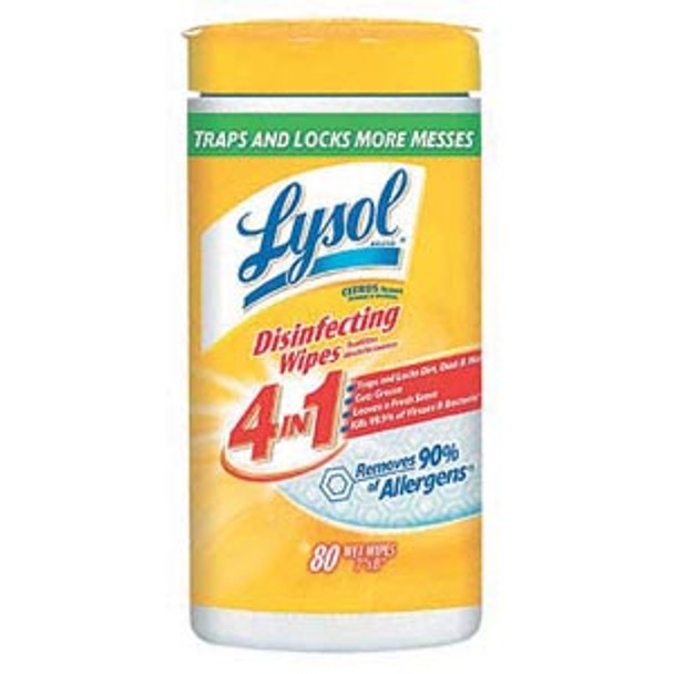 Bunzl Distribution Midcentral, Inc. LYSOL® 58347182 Disinfecting Wipes, Citrus Scent, 80/bx, 6 bx/cs (DROP SHIP ONLY) ($1250 Minimum Order Mix & Match with Prepaid Freight to Remain at $1250) (Freight Added to Any Order Outside of Bunzl's Delivery Ar