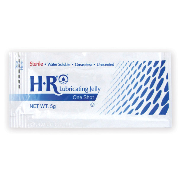 HR Healthcare 209 HR® Sterile Lubricating Jelly 5gm One Shot®, 144/bx , box