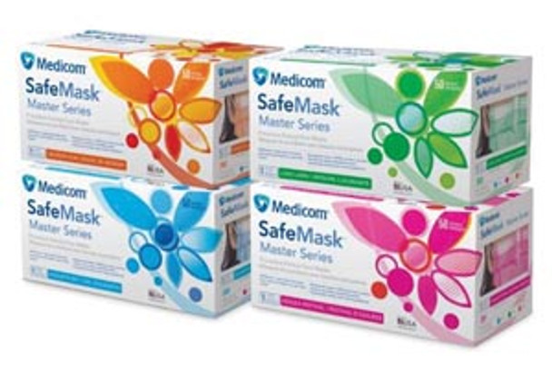Medicom, Inc. SAFEMASK® 2050 Procedure Earloop Mask, ASTM Level 1, Augusta Sky (Royal Blue), 50/bx, 10 bx/cs (50 cs/plt) (Not Available for sale into Canada) , case