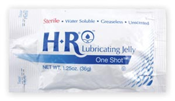 HR Healthcare 205 HR® Sterile Lubricating Jelly 1.25oz. (36gm) OneShot® Pouch, 48/bx , box