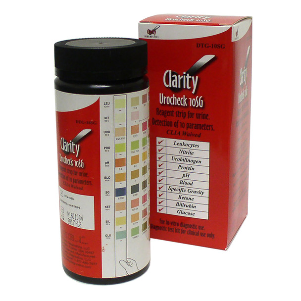 Clarity Diagnostics, LLC DTG-10SG Clarity Urocheck, 10SG, CLIA Waived, 100/bx , box