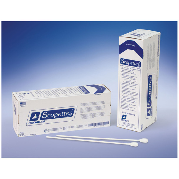 Birchwood Laboratories LLC SCOPETTES® 34-7023-12 Single Ended Procto Swab, 16in., Plastic Handle, 100/bx, 12 bx/cs , case