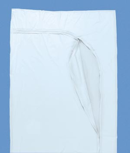 Busse Hospital Disposables, Inc. 907 Post Mortem Bag, White, Curved Zipper, 3 White Tags, 10/cs , case