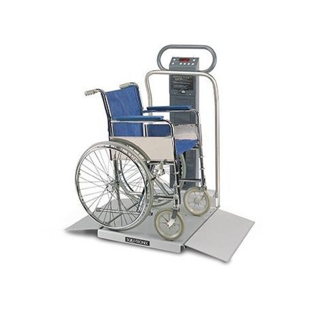 6702-XX-B Welch Allyn 6702 Oversized Wheelchair Scale With Standard Weight (Lb/Kg) (X), Data Port (X) And Power Adapter W/Hospital-Grade Cord & Plug (B)