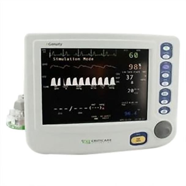 8100EP-ST Criticare nGenuity 8100EP-ST - DOX SpO2, NIBP, ECG, HR, Temp., Resp., ST & Arrhythmia, Printer