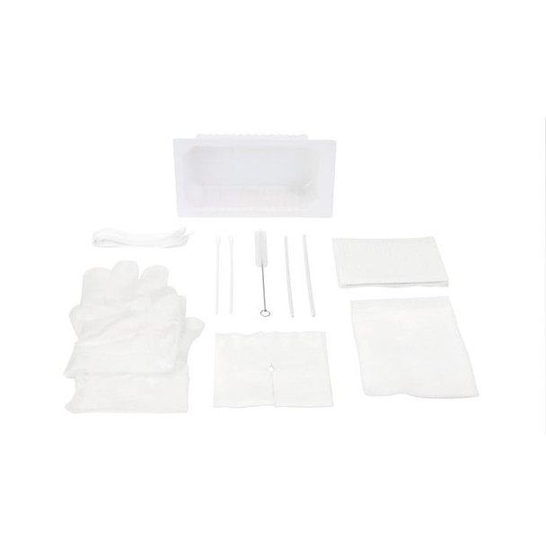 35000 Dynarex Tracheostomy Care Kit - One Compartment Tray, 20/Cs