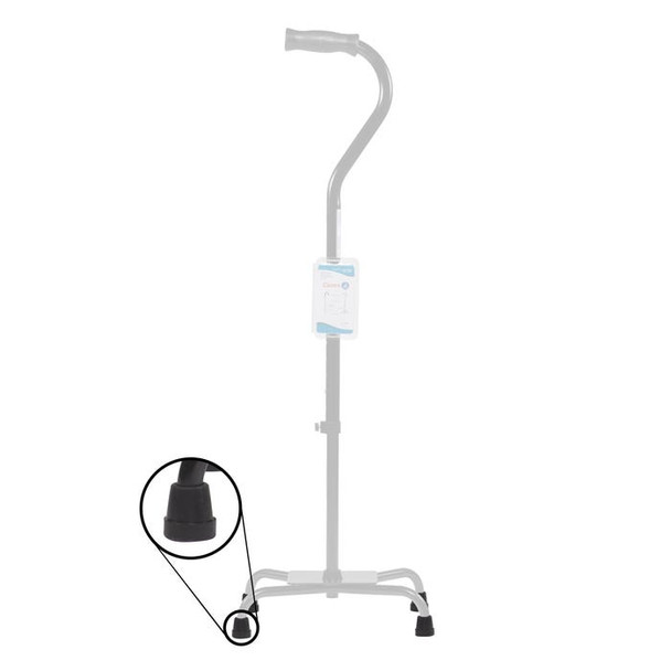 RPQC-03LB Dynarex Quad Cane Rubber Tip, Black, 1