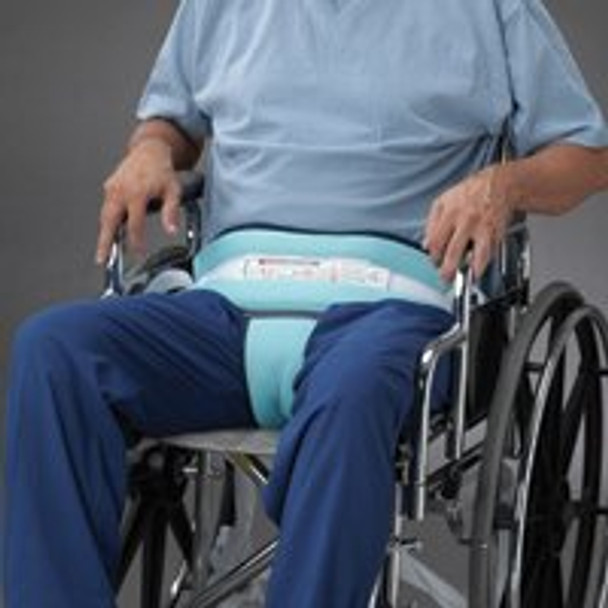 4125C TIDI Products, LLC Posey Wheelchair Safety Belt, Soft, w/ Foam Padded Pelvic Restraight, Quick Release Ties, Machine Washable (Continental US + HI Only), 1/EA