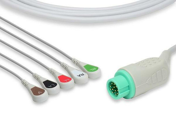 C2512S0 Cables and Sensors Mindray > Datascope Compatible Direct-Connect ECG Cable, Each