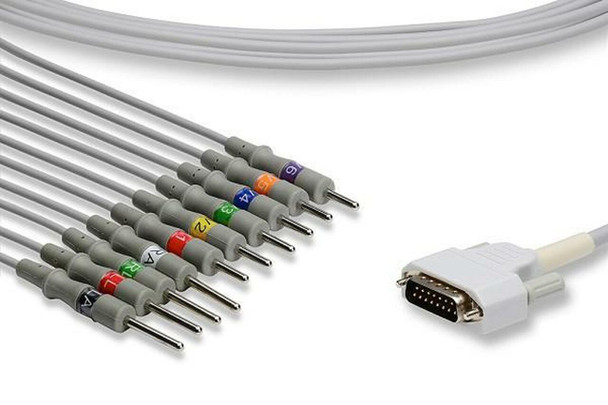 K10-NK2-N0 Cables and Sensors Nihon Kohden Compatible Direct-Connect EKG Cable, Each