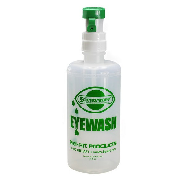 248510000 SP Bel-Art Bottle,Ldpe,32 Ozeye Wash,Capped Air Ven