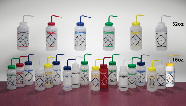 116460459 SP Bel-Art Bottle,Pe,Wash,Wm,Safety Labeled,500Ml,