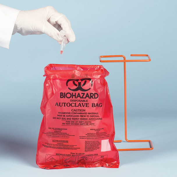 131660001 SP Bel-Art Bag,Hdpe,Wr,Bench-Top,Biohazard,8-1/2X11
