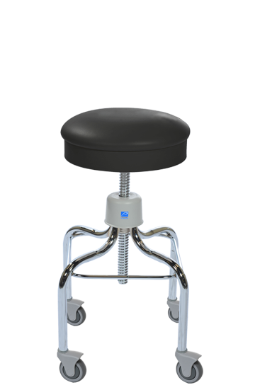 P-38-W/C-GRY Pedigo OPERATING ROOM STOOL, WITH CASTERS, GREY