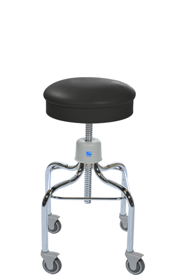 T-38-W/C-RVN Pedigo OPERATING ROOM STOOL, WITH CASTERS, TB-133 APPROVED, PVC-FREE, RAVEN BLACK