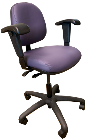 T-580-BST Pedigo ERGO TASK CHAIR, BASALT. MEETS CALIFORNIA TB-117 AND TB-133. PVC-FREE UPHOLSTERY. WITH ADJUSTABLE ARMS, 25" BASE.