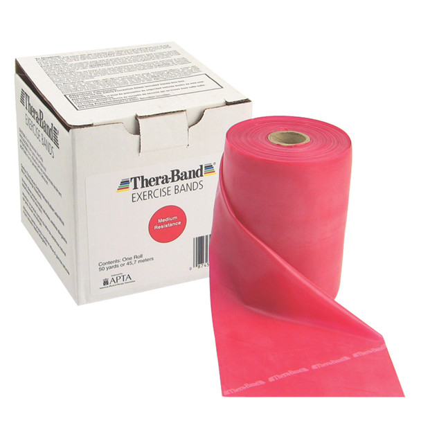 10-1007 Fabrication Enterprises, Inc. TheraBand exercise band, red, 50 yard