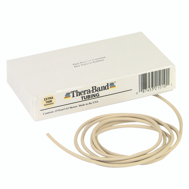 10-1310 Fabrication Enterprises, Inc. TheraBand exercise tubing, tan, 25 feet