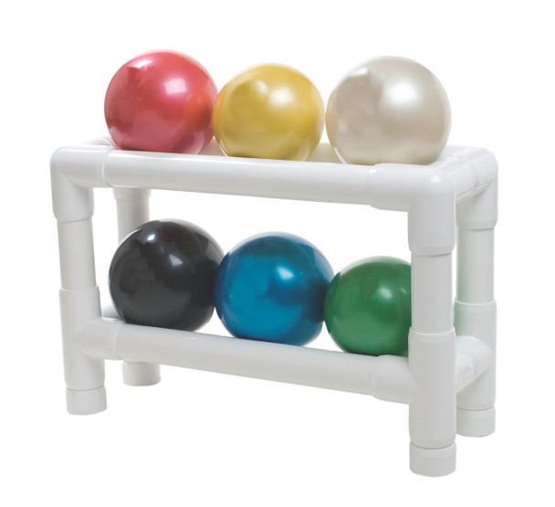 10-3158 Fabrication Enterprises, Inc. TheraBand Soft Weight ball set, 6 each, w/2-tier ball rack