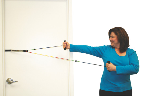 50-1036 Fabrication Enterprises, Inc. CanDo Visualizer color-coded shoulder exerciser w/pulley and door bracket, Each