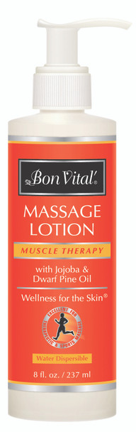 13-3520-12 Fabrication Enterprises, Inc. Bon Vital Muscle Therapy Massage Lotion, 8 fl oz. with Pump, case of 12