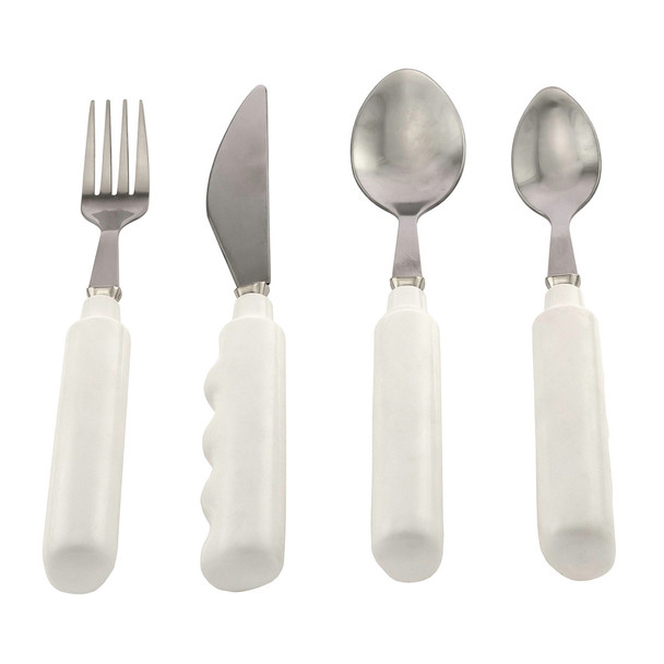 61-0043 Fabrication Enterprises, Inc. Utensil, comfort grip, 3 oz. Soup spoon