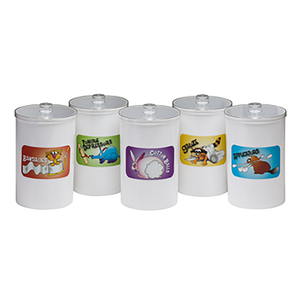 50-2015 Fabrication Enterprises, Inc. Labeled Animal Pals, Opaque Plastic, Sundry Jars