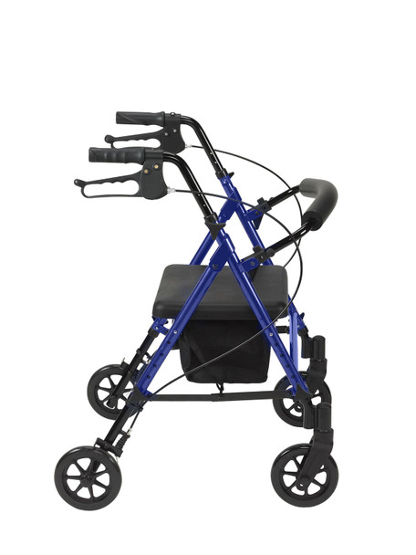 70-0583 Fabrication Enterprises, Inc. Adjustable Height Rollator, 6" Casters, Blue