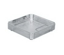 750401 Integra Miltex PERFORATED BASKET WITH FEET 1/2 SIZE, 3IN