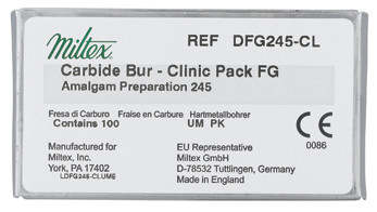 DFG245-CL Integra Miltex Carbide Burs, Friction Grip, Clinic, 245, 100 Pack