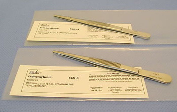 EG6-44 Integra Miltex Tissue Forceps,5-1/2, 1x2 Teeth,Serr Hndls-12 Pack
