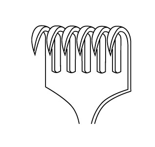 MH11-536 Integra Miltex VOLKMAN RETRACTOR 8-3/4,6 SHARP PRONGS,RING HANDLE