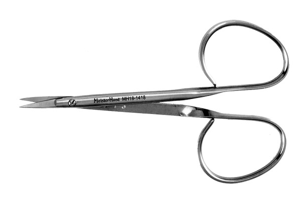 MH18-1418 Integra Miltex IRIS SCISSORS 3-3/4, CVD, 14MM BLADES, RIBBON RING