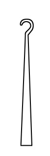 MH18-414 Integra Miltex TYRELL IRIS HOOK 4-3/4, BLUNT