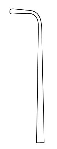 MH18-452 Integra Miltex VON GRAEFE STRABISMUS HOOK 5-3/8, MEDIUM,10MM HOOK