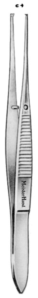 MH18-786 Integra Miltex IRIS FORCEPS 4, STRAIGHT, 1X2 TEETH