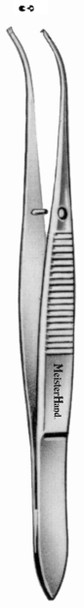 MH18-788 Integra Miltex IRIS FORCEPS 3-7/8, HALF-CURVED, 1X2 TEETH