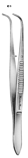 MH18-790 Integra Miltex IRIS FORCEPS 3-7/8, FULL CURVED, 1X2 TEETH