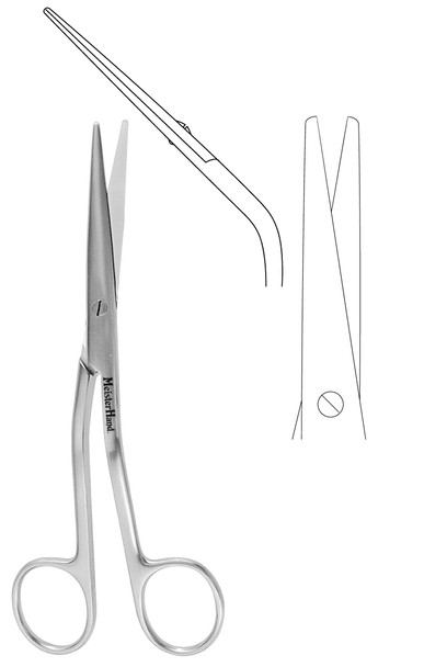 MH21-610 Integra Miltex COTTLE DORSAL SCISSORS 6-1/4, ROUNDED BLADES, ANG